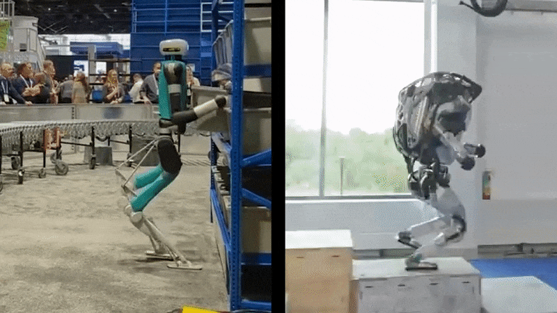 Robots falling down