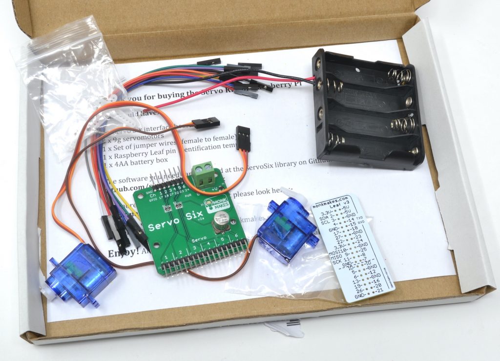 Servo Kit for Raspberry Pi